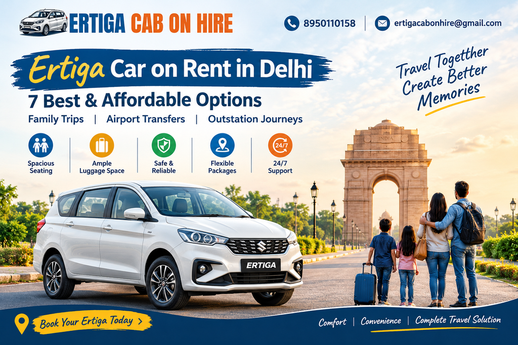 Ertiga car rental for outstation trips from Delhi
