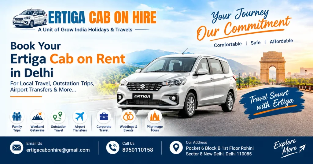 Ertiga car on rent
