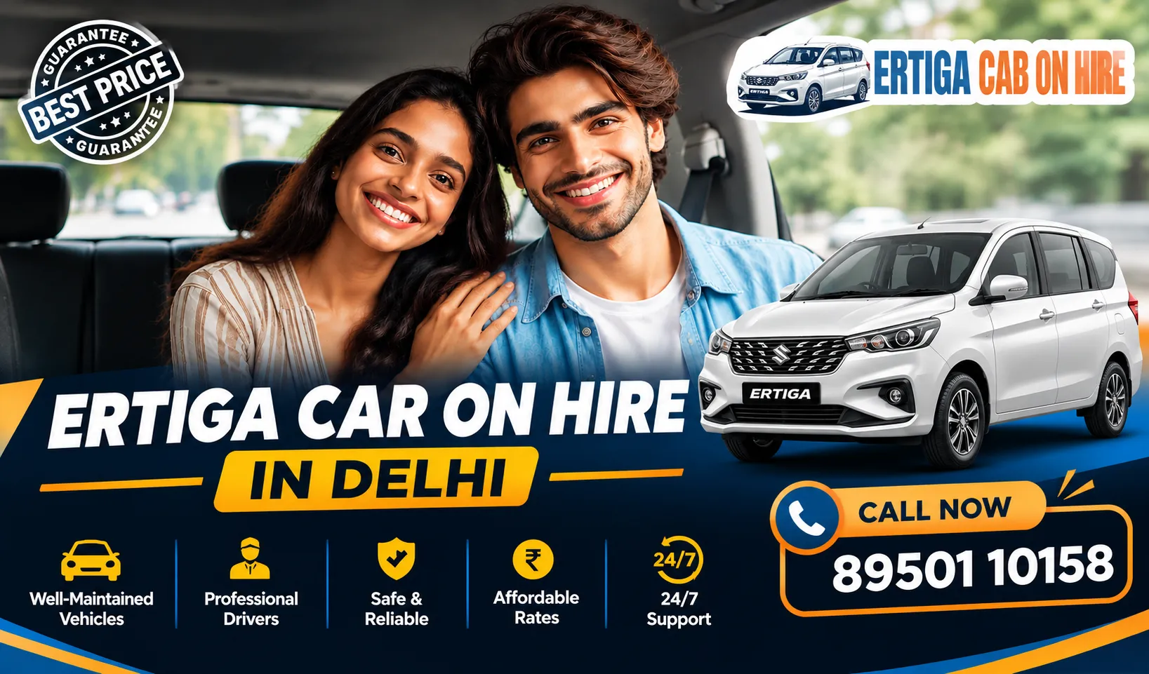 Ertiga car on rent in Delhi