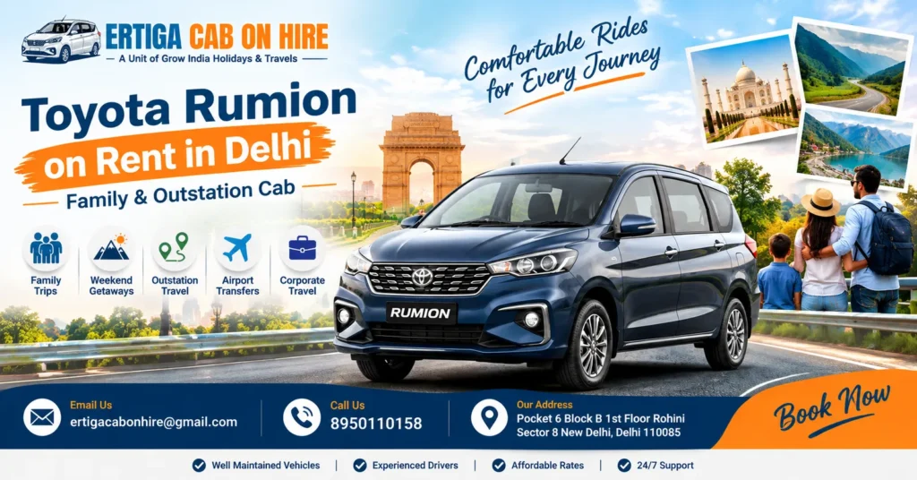 Toyota Rumion on rent in Delhi